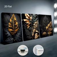 3 QUADRI Stampe Tele CANVAS Poster Foglie Fiori