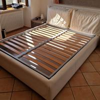 Letto Contenitore Vera Pelle Bianco