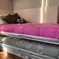 Struttura letto doppio con cassetti