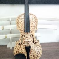 Violino 4/4 Samash - opera di pirografia