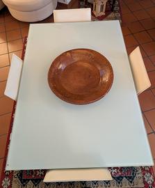 TAVOLO IN CRISTALLO CALLIGARIS ALLUNGABILE 