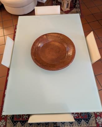 TAVOLO IN CRISTALLO CALLIGARIS ALLUNGABILE 