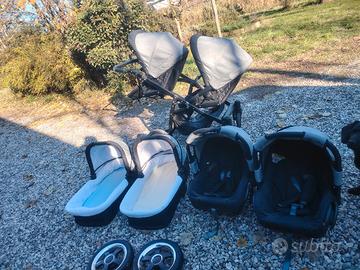 passeggino trio gemellare