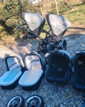 passeggino trio gemellare