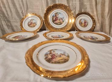 Piatti in porcellana Bavaria decorati