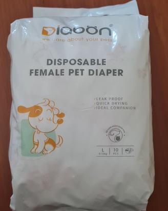 🐶 10 Pannolini Cane Femmina Taglia L – Nuovi 🐶