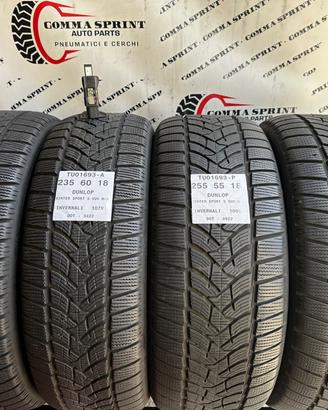 4 PNEUMATICI 235/60 255/55 R18 DUNLOP INVERNALI