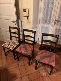 Sedie da pranzo impagliate