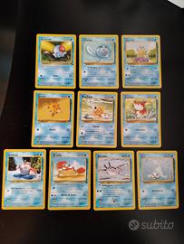 10 Carte Pokemon Acqua Vintage