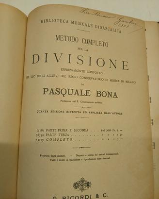 Pasquale bona metodo completo antico 1900