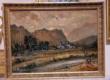 Tramonto olio su masonite. 