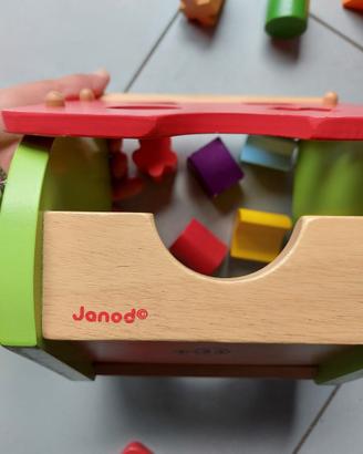 Casa con formine ad incastro in legno - Janod