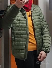 piumino leggero verde oliva giacca trapuntata autu