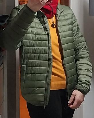 piumino leggero verde oliva giacca trapuntata autu