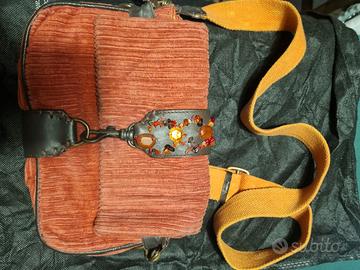 borsa a spalla in velluto