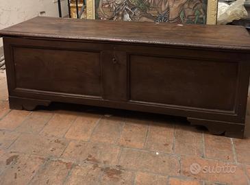 Cassapanca Antica in Noce Massello