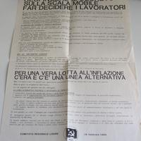 Volantino propaganda PCI decreto scala mobile '84