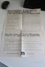 Volantino propaganda PCI decreto scala mobile '84