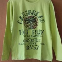 T-shirt uomo maniche lunghe verde lime