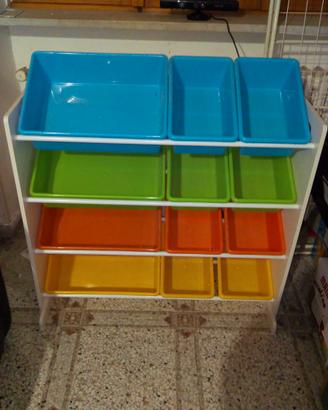 Due mobilletti riponi giocattoli