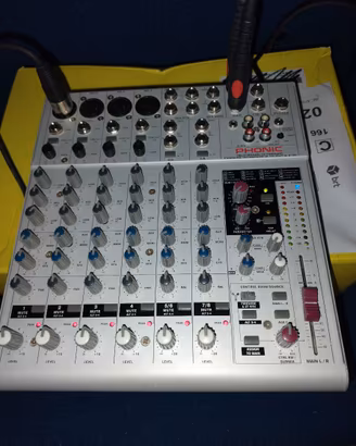 Mixer Phonic + Proel+Bheringer 1202fx+1002fx+Micr.