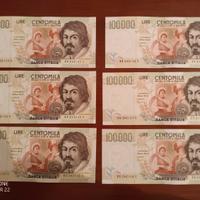 6 x 100.000 lire consecutive.