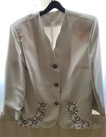 Tailleur grigio perla tg 48/50