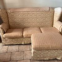 Divano completamente sfoderabile 3 posti + pouf