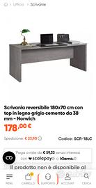 scrivania 180 