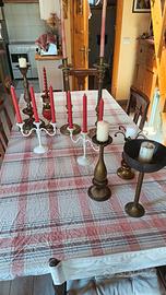 candelabri in ottone 