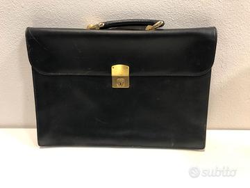 Borsa / 24 ore da uomo in pelle nera "I SANTI"