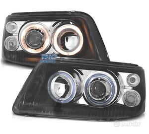 FARI VOLKSWAGEN VW T5 03-09 ANGEL EYES FONDO NERO