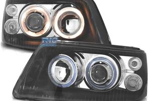 FARI VOLKSWAGEN VW T5 03-09 ANGEL EYES FONDO NERO