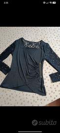 Blusa elegante nera