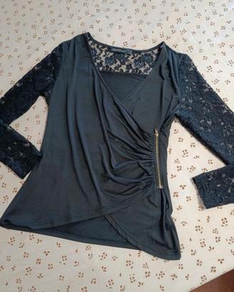 Blusa elegante nera