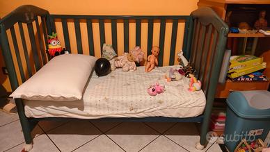 lettino completo di sponda e materasso sfoderabile