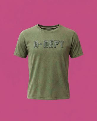 T-shirt verde militare Free Jungle con scritta 