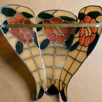 Lampadario e applique in vetro piombato