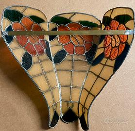 Lampadario e applique in vetro piombato