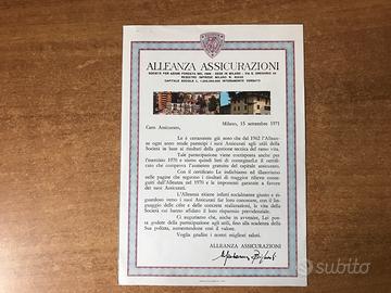 Certificato Alleanza Assicurazioni