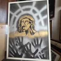 Quadro "Gesù", tecnica mista