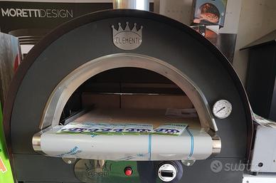 Forno gas legna hybrid clementi refrattario inox