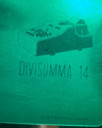 Mascherina-stencil Olivetti Divisumma 14 vintage -