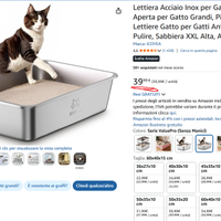 Lettiera per gatto in Acciaio Inox nuova mai usata