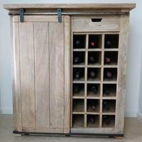 Mobile portabottiglie legno di mango 