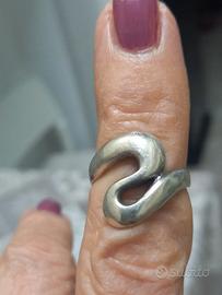 anello argento 925 stilizzato unisex