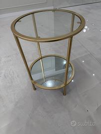 Tavolino vetro e metallo