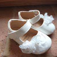 Ballerine neonata bianco fiori