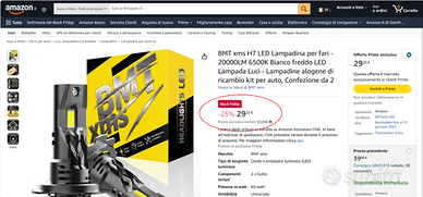 Lampade H7 LED Auto Moto Canbus NUOVE A 1/2 PREZZO