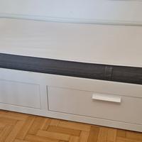 BRIMNESStruttura letto divano/2 cassetti, bianco,